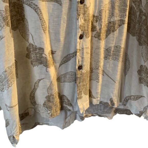 Pre Owned Men’s George Short Sleeve Button Up Sz XL White Island Vibe - Picture 8 of 10